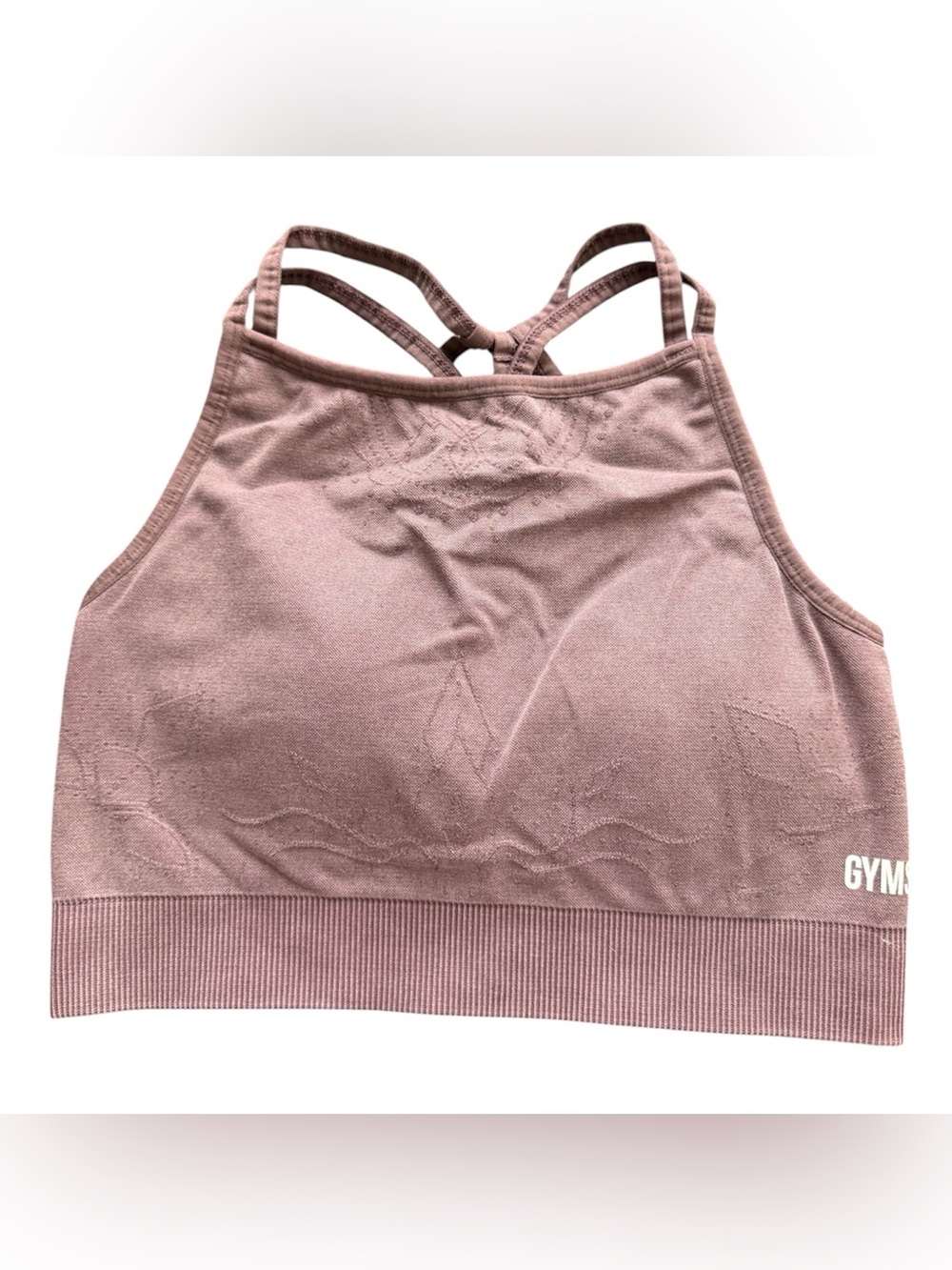 Gymshark Dusty Mauve Double-Strap High Neck Sports Bra